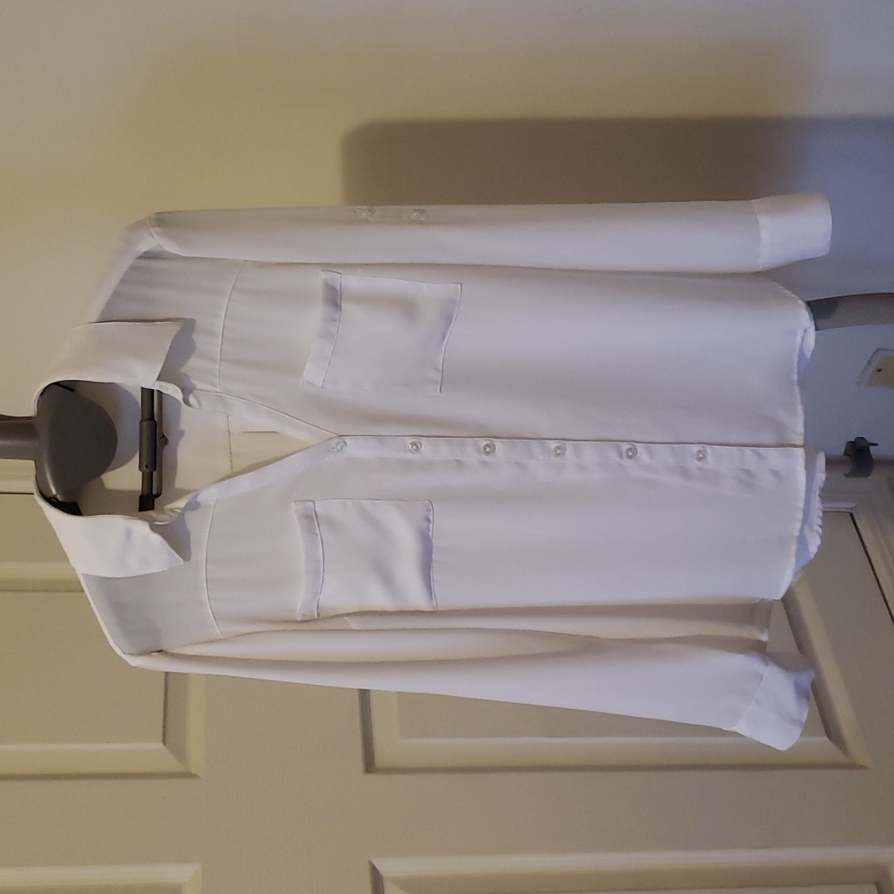 White collared Express dress shirt